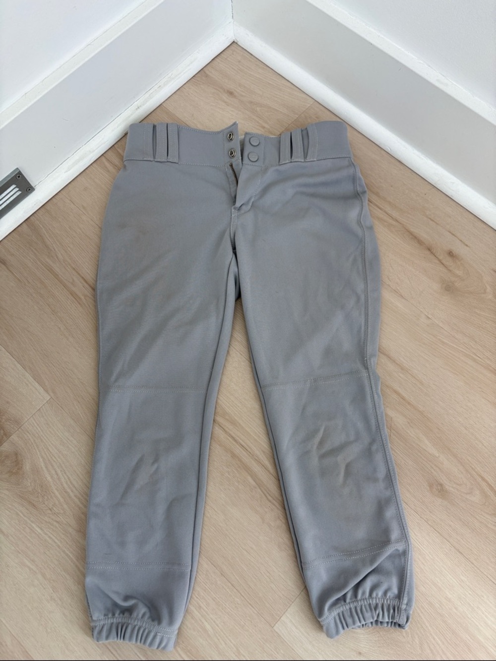 Girl's Light Gray softball Pants